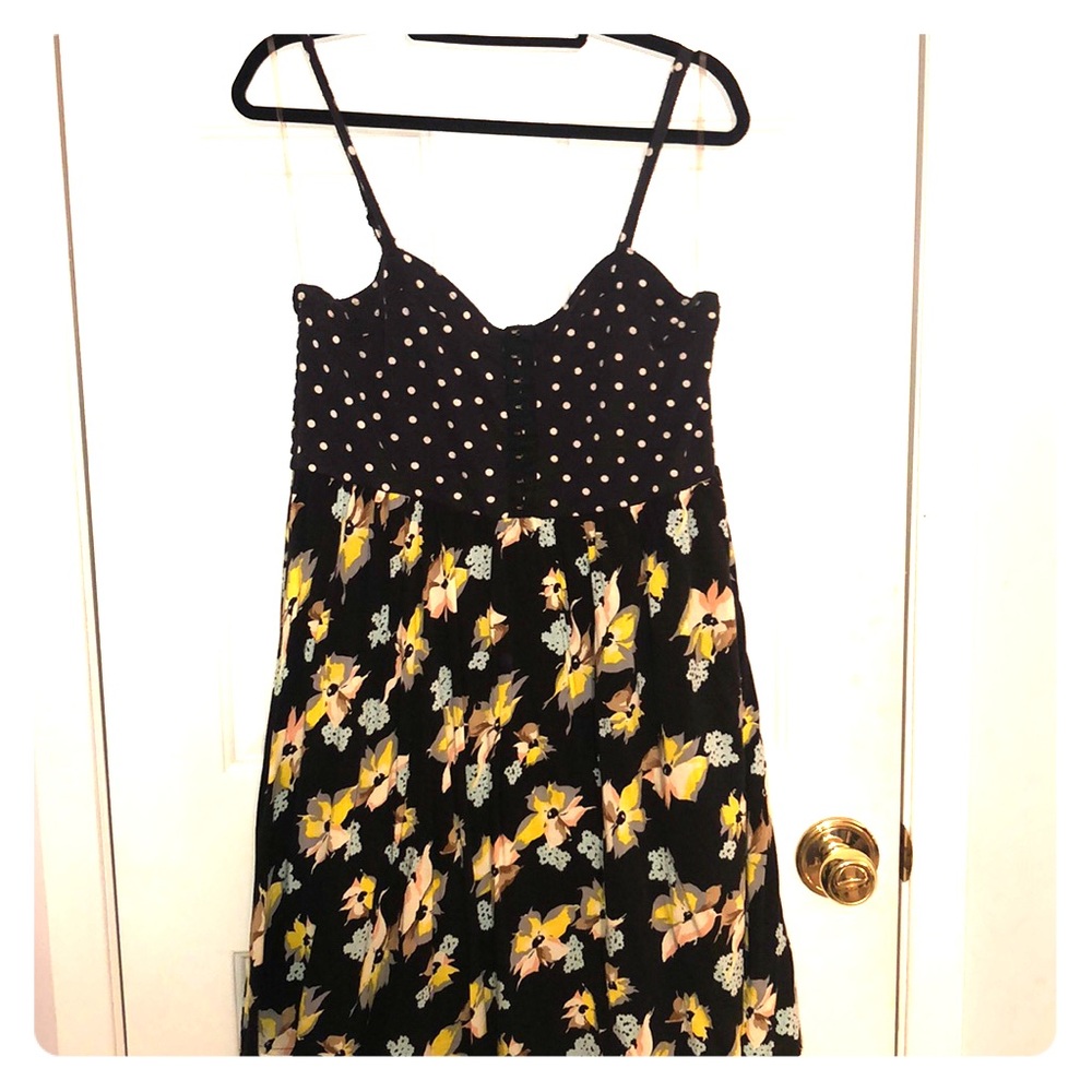 *SOLD* - Polka Dot and Floral Corset Sundress